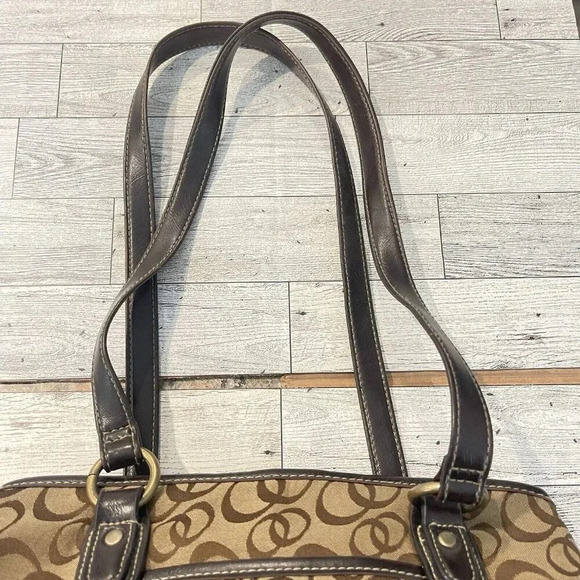 Brown Purse Leather Strap Handbag Medium Sized - Picture 2 of 10